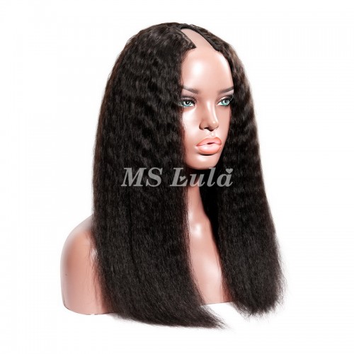 Virgin Human Hair Kinky Straight U Part Wigs | Human Hair Wig | Lace Front